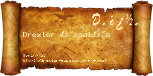 Drexler Ézsaiás névjegykártya